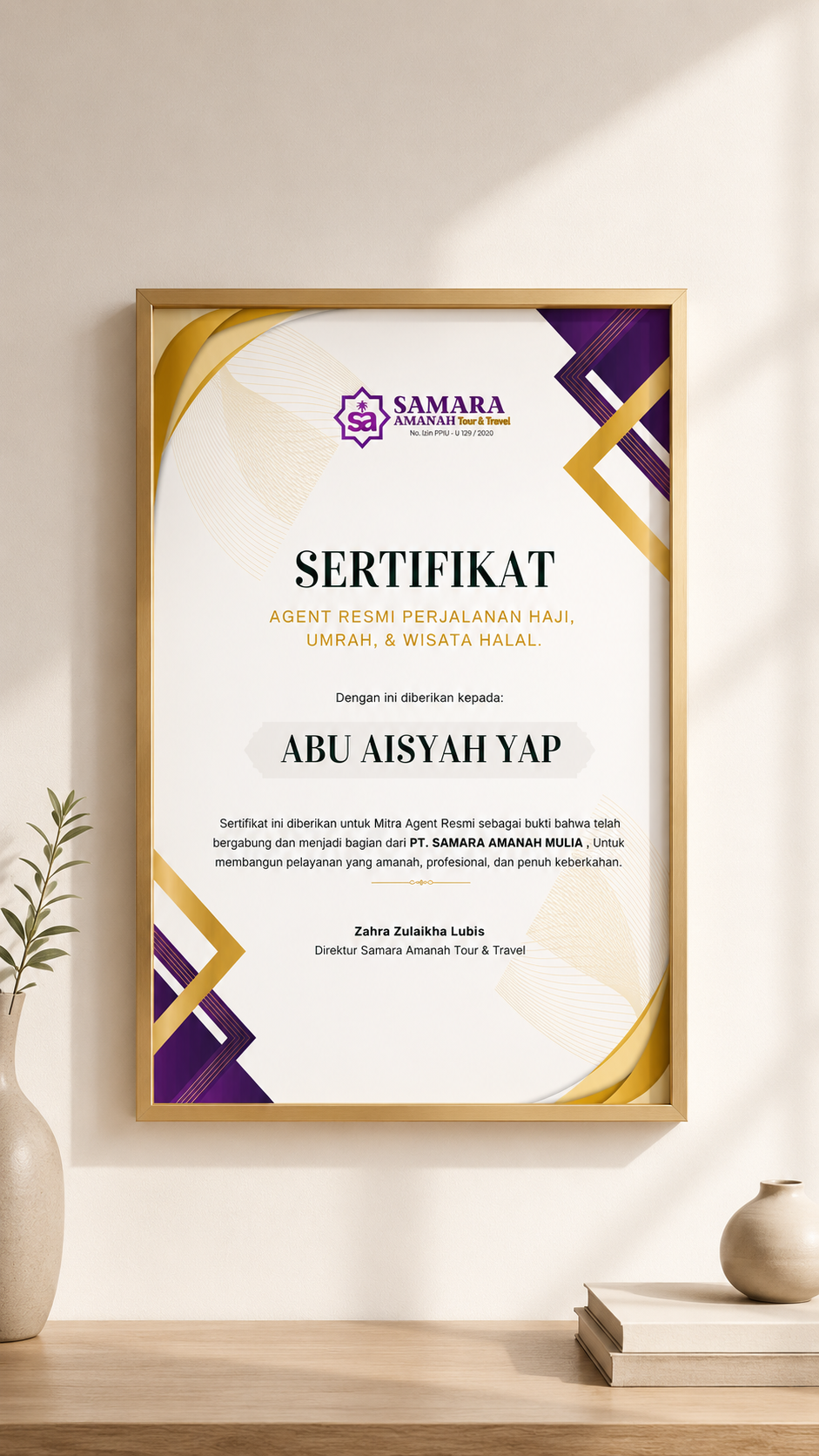 Sertifikat Samara Amanah Tour & Travel