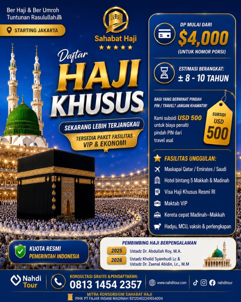 Haji Khusus Sahabat Haji percepatan Haji
